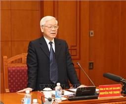 Tổng Bí thư, Chủ tịch nước Nguyễn Phú Trọng chủ trì Phiên họp thứ nhất Tiểu ban văn kiện Đại hội XIII của Đảng